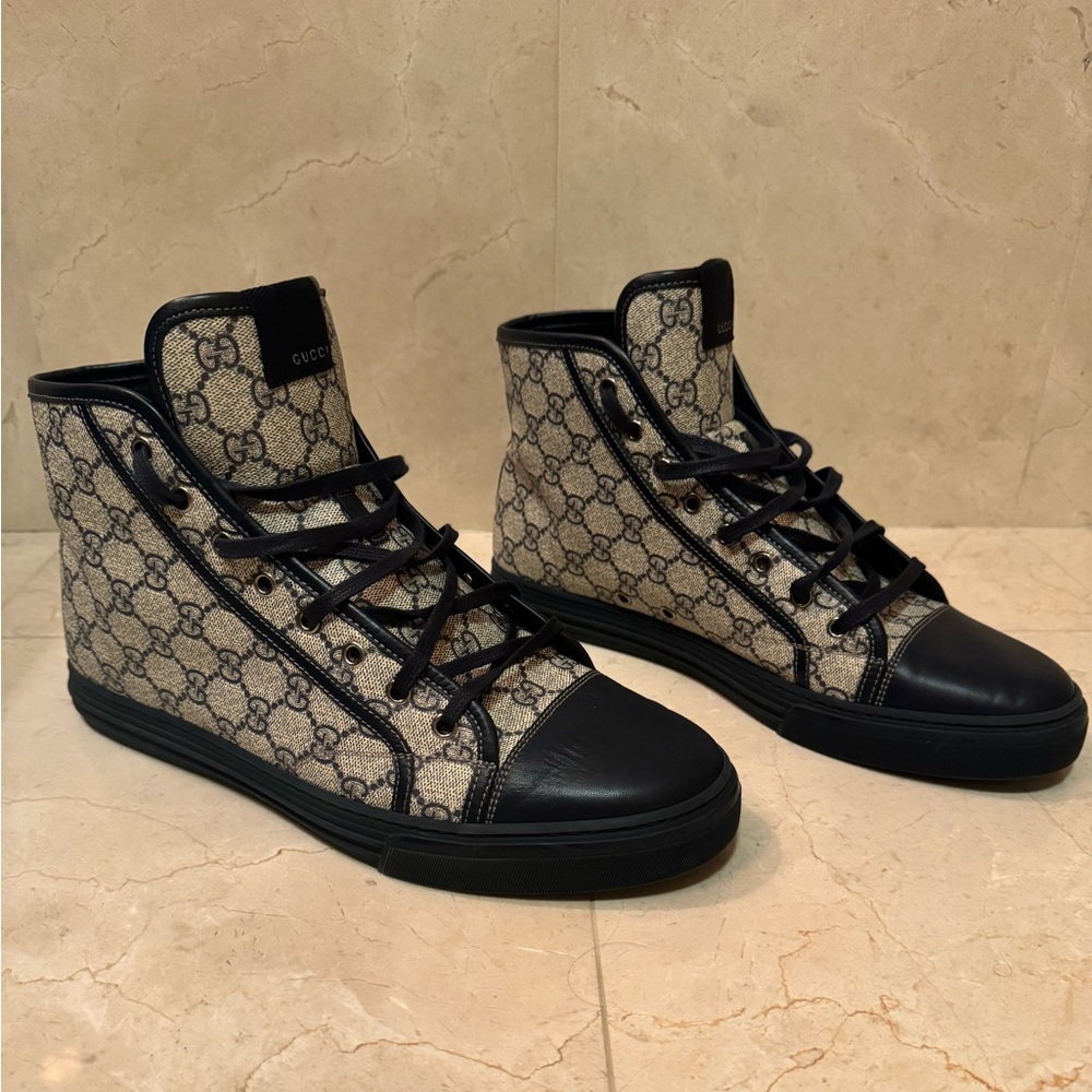 Men’s Authentic Gucci Guccissima High Top Sneakers